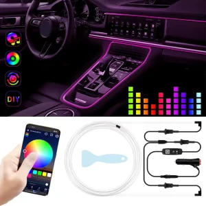 LED Strip Ambient Lamp Accessories Car Atmosphere Car Interior Led Light Car Dashboard Lights with USB