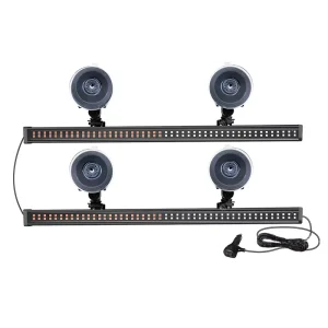 LED Strobe Light Strip Suction Cup Warning Light 12V RGB IP68 Waterproof for Construction Vehicles Automobiles Trucks (Bora