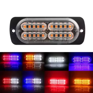 LED Strobe Warning Light DC 12V 20SMD Car Side Flashing Signal Lamp Grille Strobe Emergency Lights Auto Traffic Beacon Lights