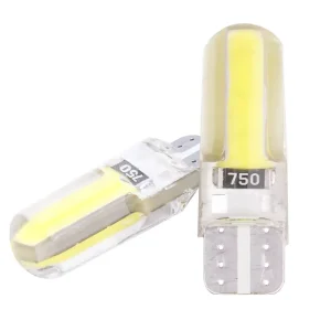 LED T10 194 W5W COB Wedge Light Bulbs Car Styling White Blue Red Pink LED Lamp with Silicone Side and Front Lighting