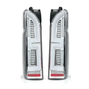LED Tail Lamps for Hiace Van KDH200 Car Clear LED Tail Lights Smoke Red Lens Back Lamps