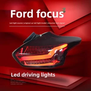 LED Tail Light Assembly for Ford Focus Hatchback with Sequential Turn Signals Running Lights