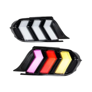 LED Tail Light Assembly for Ford Mustang RGB Car Rear Brake Stop Lamp with Red Lens Condition New