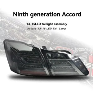 LED Tail Light Assembly for Honda Accord 9th Gen Dynamic Sequential Turn Signal DRL Brake Light Rear Lamp Replacement