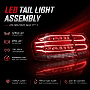 LED Tail Light Assembly for Mercedes E Class W212 Facelift Sequential Turn Signal Brake Light Plug Play
