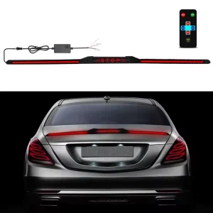 LED Tail Light Strip Car Modified Streamer Lamp Spoiler Waterproof Three-Section Splicing Design Car Light Accessories