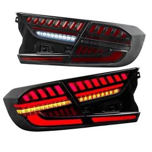 LED Tail Lights 42W 12V For Accord 10th Gen Scanning Dynamic Animation Breathing DRL Sequential
