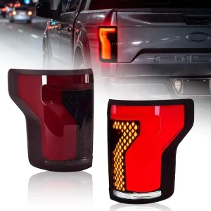 LED Tail Lights Assembly for F150 Left Right Pair Plug and Play Rear Lamps