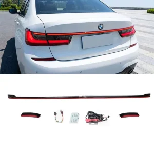 LED Tail Lights Dynamic Through Type Sequential Smoked PlugPlay Rear Brake Light Bar Auto Parts for BMW 3 Series G20