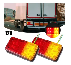 LED Tail Lights Trailer Lights Waterproof 12V Rear Stop Brake Turn Tail Lights