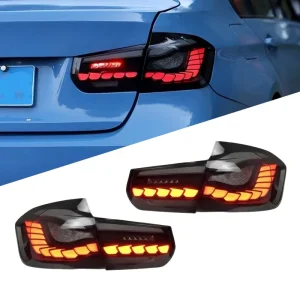 LED Tail Lights Upgraded for BMW F30 Dragon Scale GTS Modified Turn Signal Dynamic Sequential Car Lamp Taillights