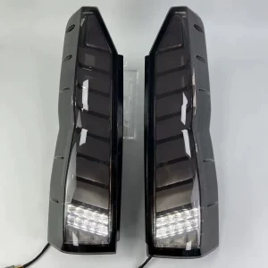 LED Tail Lights for Hiace 300 Rear Lamps Sequential Turn Signal Brake Light Dynamic LED Taillights Smoke Lens Upgrade