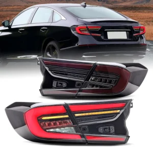 LED Tail Lights for Honda Accord Sport Hybrid EX Animation DRL Rear Lamps Assembly 10th 10.5th Gen