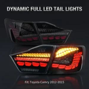LED Tail Lights for Toyota Camry DRL Start up Animation Car Back Lamps Assembly Plug and Play
