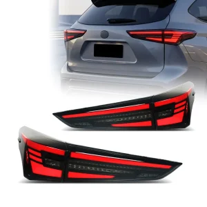 LED Tail Lights for Toyota Highlander XU70 Smoked Start up Sequential Brake Reverse Fog Lights