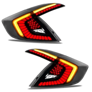 LED TailLights for Hondas 10th Civics Scale Taillight Assembly LED Running Flowing Turn Signals and Rear Taillights