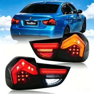 LED Taillight Assembly for 3 Series E90 12V 30W Featuring Running Lights Sequential Turn Signals Brake Lights