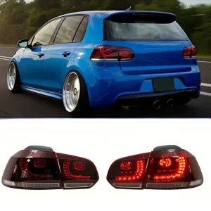 LED Taillights Rear Tail Lamp Assembly Sequential Tail Light for Golf 6 Mk6 New Red 100% Waterproof