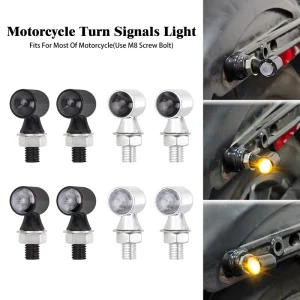 LED Turn Signal for Harley E Mark Bullet Indicator M8 Smoked Clear Universal for Harley Cafe Racer Softail Touring XL