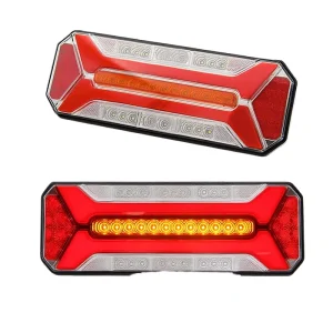 LED Universal Rear Tail Lamp Light 12V Waterproof Brake Stop Light Turn Signal Dynamic Indicator Light Reverse Light Trailer