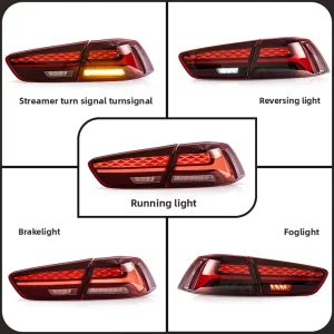LED Upgrade Tail Light Assembly Plug and Play Rear Lamp for Mitsubishi Lancer Evolution X Auto Accessories