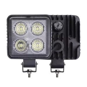 LED Work Light 4 Inch Square Spot Lamp 12 Volt Diecast Aluminum Housing 20W
