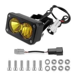 LED Work Light Baja Light 20W Square Waterproof Fog Light with Switch Universal for Motorcycle Bicycle Car Spotlight