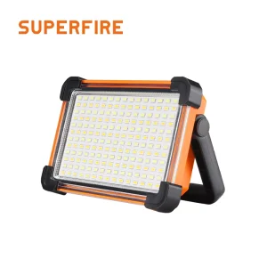 LED Work Light Dimmable Solar Flood Light ABS Body Portable Workshop Outdoor Waterproof 1100 Lumens IP54 Home Repair Camping