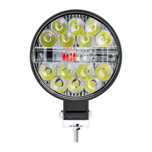 LED Work Light Mini 3 Inch 42W 48W 14LED 16LED White Red Blue Strobe Flashing Car Lamp Warning Light 9-80V
