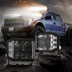 LED Work Light Motorcycle LED Headlight Projector Lens Motorbike Driving Spotlights Retrofit for Car Truck