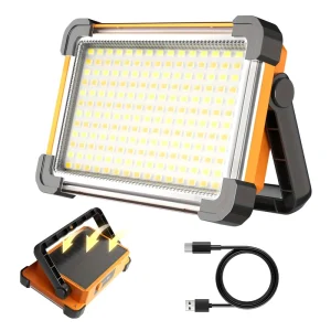 LED Work Light Rechargeable Lamp Camping Light 6000mAh 180 LED Job Site Battery Rechargeable Floor Light for Repairing Camping