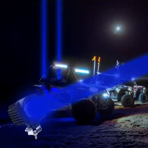 LED Work Light Strobe Light Safety Warning Signal Lamp Blue DC 12V-80V UTV Spot Beam Pod LED Laser Whip Light for Forklift