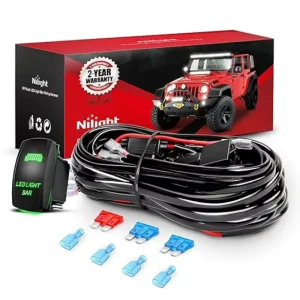LED Work Light Wiring Harness Switch Off-Road Vehicle Strip Light One Drag Four 3 Meters Fitment Control Line Group