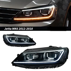 LKS 6000K LED Headlights Assembly for Jetta Sagitar Mk6 with Turn Signal