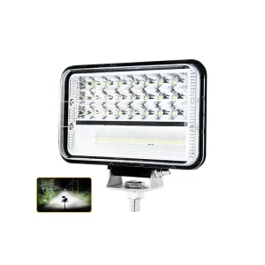 LM 1596 48 LED Flood Spot Combo Work Light 5″ High Brightness Black 96W for Excavator DC 12 60V Waterproof Headlight