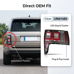 LR061682 Left Rear LED Tail Light Assembly for Land Rover Range Rover Vogue L405 High Quality OEM Replacement Parts