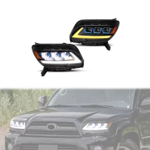 LUMA New Replacement LED Triple LED Projector Headlights W LED DRL for 4th GEN toyota 4runner Hilux Surf