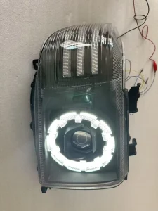 Land Cruiser LC7 Custom LED Angel Eyes Headlight Assembly with Yellow or White Light Guides