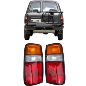 Land Cruiser LC80 12V LED Tail Light Assembly Clear Lens Red Brake Light Durable ABS Material Car Light Accessory