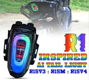 Lavitin 3 in 1 LED Motorcycle Lighting System Turn Signal Tail Light for Yamaha R15 V3 V4 R15M APP Control Led Stop Brake Lamp
