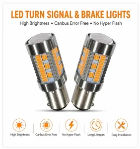 Led Bulbs for Cars Car LED Turn Signal Brake Light 1157 1156 7440 7443 High Brightness Decoding Anti Flicker