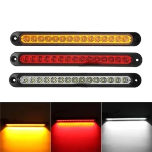Led Car Truck Tail Brake Stop Light Red Yellow White 12-30V Universal Signal Warning Light Car Trailer Rear Lights 15leds