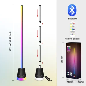 Led Corner Floor Lamp Atmosphere Lights for Gaming Room Music Sync Function for Party Standing Lamp Indoor Lights