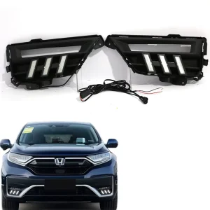 Led Daytime Running Fog Light Daylight with Turn signal Driving Lamp Body Kits for Honda CR V