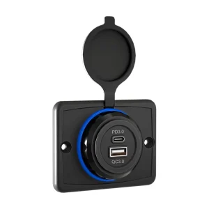 Led Dual Usb Car Charger Qc3.0 Pd3.0 Socket 2 Port Mobile Phone Power 12V 24V Usb Charger for Auto Car Marine Bus Passenger
