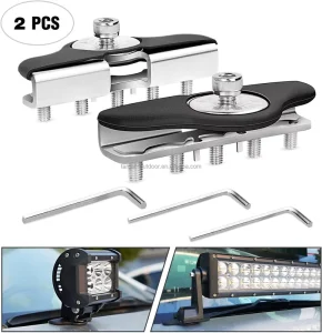 Led Light Bar Mounting Brackets 2pcs Universal Hood Led Work Light Led Pods Mount Bracket Clamp Holder for SUV Truck Off Road