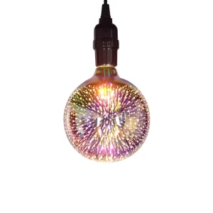 Led Light Bulb Decorative Led Bulbs G125 Decorative Firework 3D for Party Glass AC 80 Spotlight Smart Bulb E27 Colorful 5W 30000