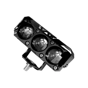 Led Lights for Motorcycle 3 Lens Spotlight Dual Color Yellow and White High Beam and Low Beam 12V-85V Lens Headlights