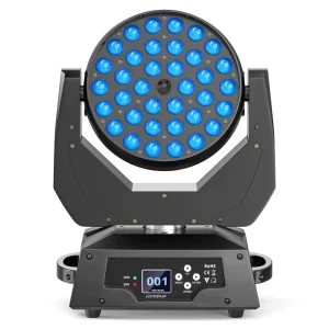 Led Moving Head Wash Zoom 36x18W Rgbw Stage Light 4in1 Dyeing Effect Dmx Controller HD Touch Screen Professional Wedding DJ