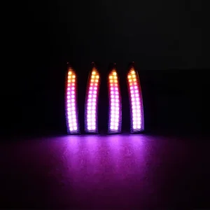 Led RGB Chasing Double Row Side Marker Lights for Ford Mustang